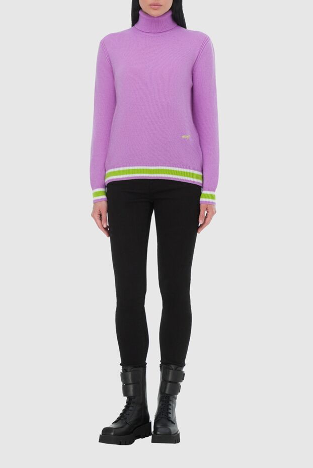 MSGM woman purple merino and cashmere golf for women buy with prices and photos 161434 - photo 2