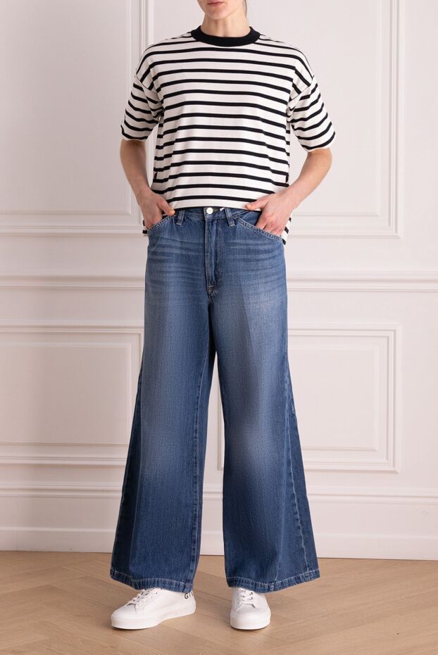 Frame women's bell-bottom jeans made of cotton blue 161471 - photo 3