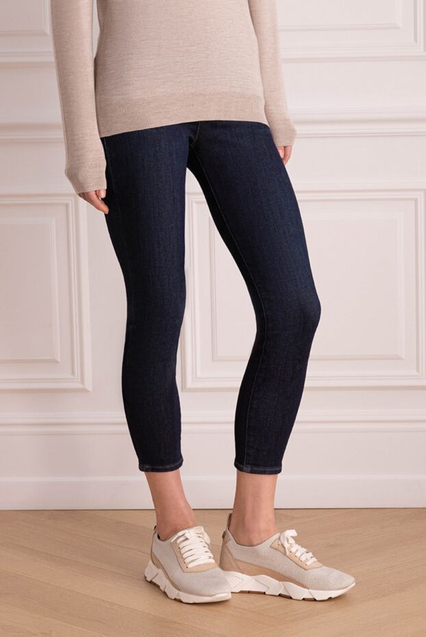Frame women's dark blue skinny jeans in classic cut 161477 - photo 3