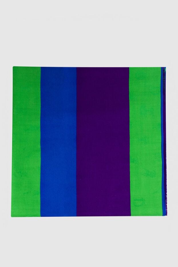 Dior women's scarf with blocks of green, blue and purple colors 161623 - photo 1
