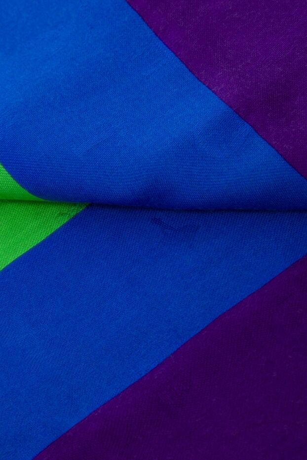 Dior women's scarf with blocks of green, blue and purple colors 161623 - photo 3