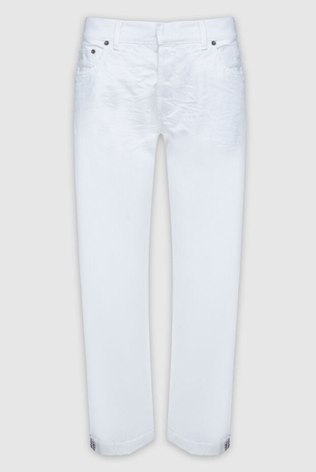 Dior женские джинсы из хлопка белые женские купить с ценами и фото 161626 - фото 1