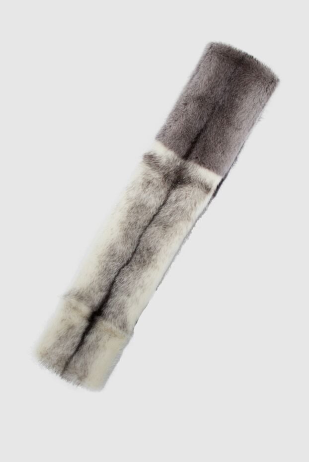 Dior women's gray fur scarf with a gradient of shades 161646 - photo 3