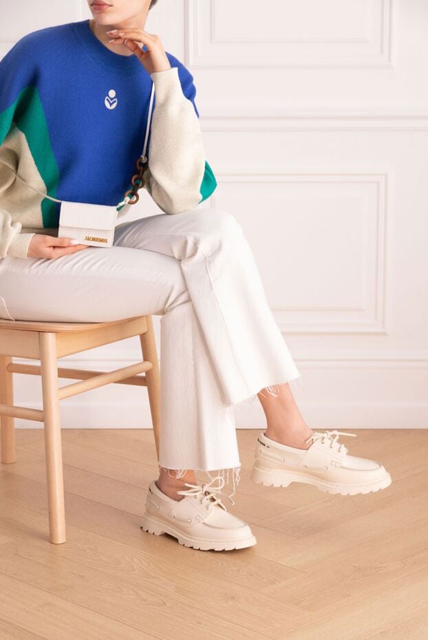 Dior жіночі туфлі зі шкіри та каучуку білі жіночі купити фото з цінами 161651 - фото 2