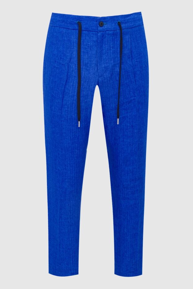 Cesare di Napoli man blue linen trousers for men buy with prices and photos 161679 - photo 1