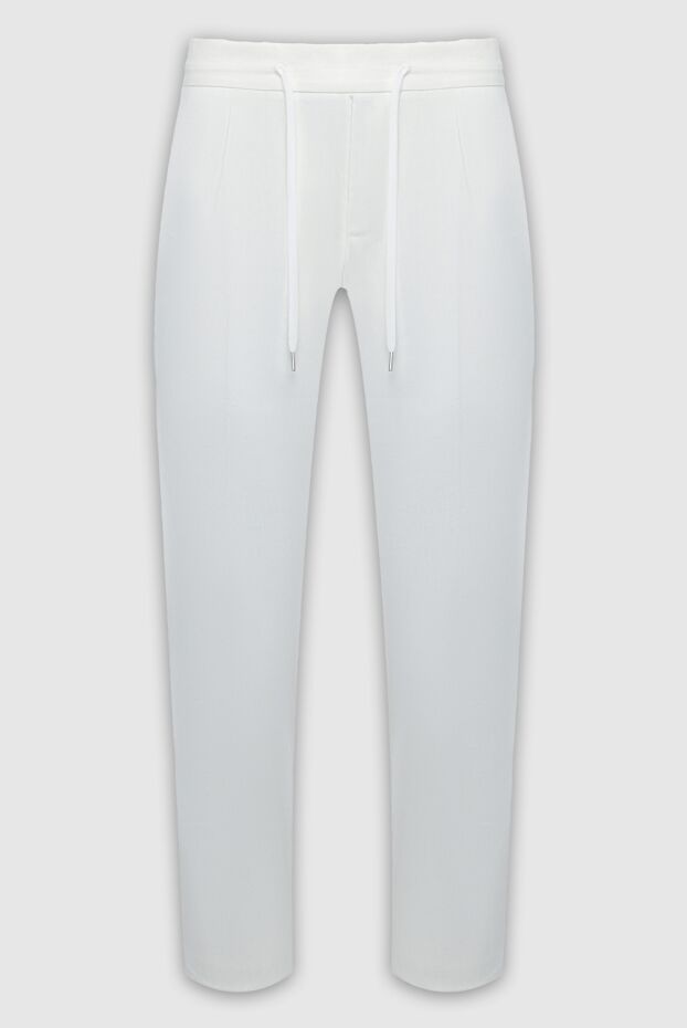 Cesare di Napoli man white linen and wool trousers for men buy with prices and photos 161681 - photo 1