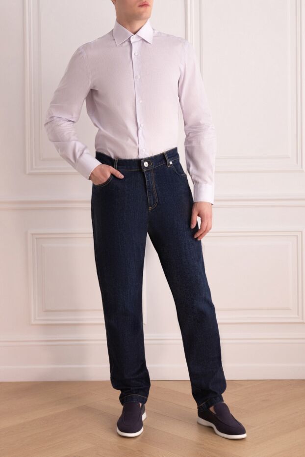 Billionaire мужские джинсы из хлопка синие мужские купить с ценами и фото 161684 - фото 2