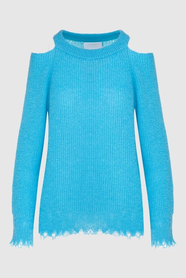 Erika Cavallini off-the-shoulder jumper with scalloped hem in sky blue 161708 - photo 1