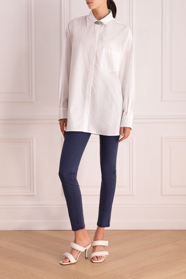 Erika Cavallini woman white polyester and cotton shirt for women buy with prices and photos 161709 - photo 2