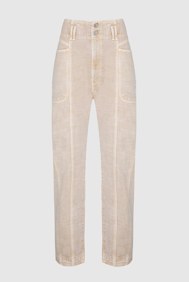 Isabel Marant женские джинсы из хлопка бежевые женские купить с ценами и фото 161752 - фото 1