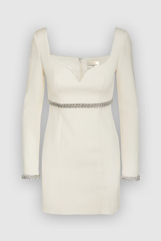 Giuseppe Di Morabito white bodycon dress with chain trim and open top 161794 - photo 1