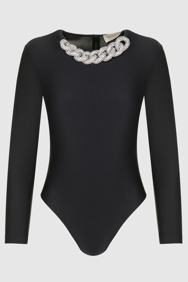 Giuseppe Di Morabito black bodysuit with long sleeves and decoration on the neckline 161798 - photo 1