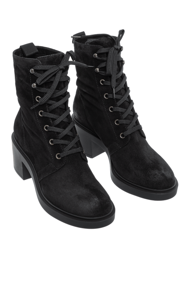 Gianvito Rossi women's black nubuck boots with laces 161883 - photo 3