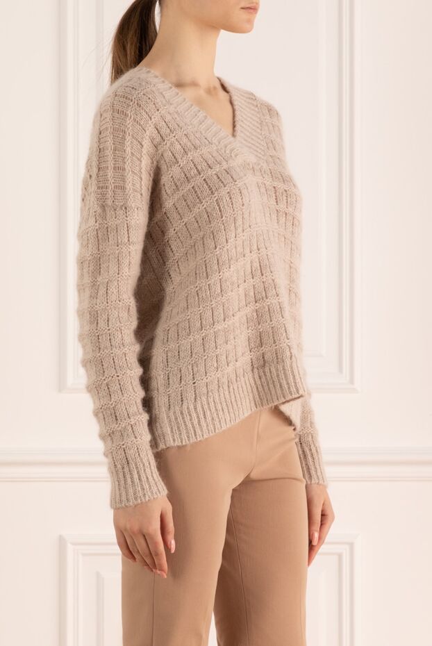 Panicale beige womens jumper with lurex speckles 161900 - photo 3