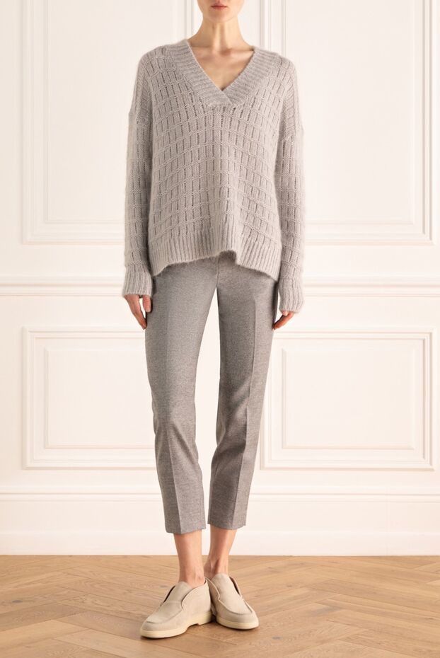Panicale gray womens jumper with lurex speckles 161901 - photo 2