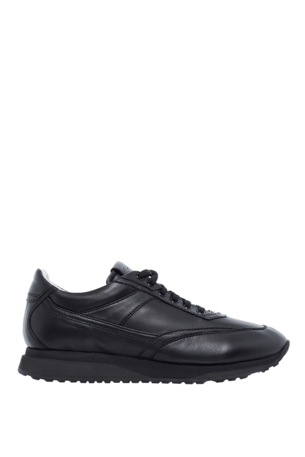 Santoni black leather sneakers with contrasting interior trim 161932 - photo 1