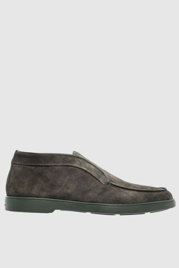 Santoni casual brown suede loafers with flexible sole 161937 - photo 1