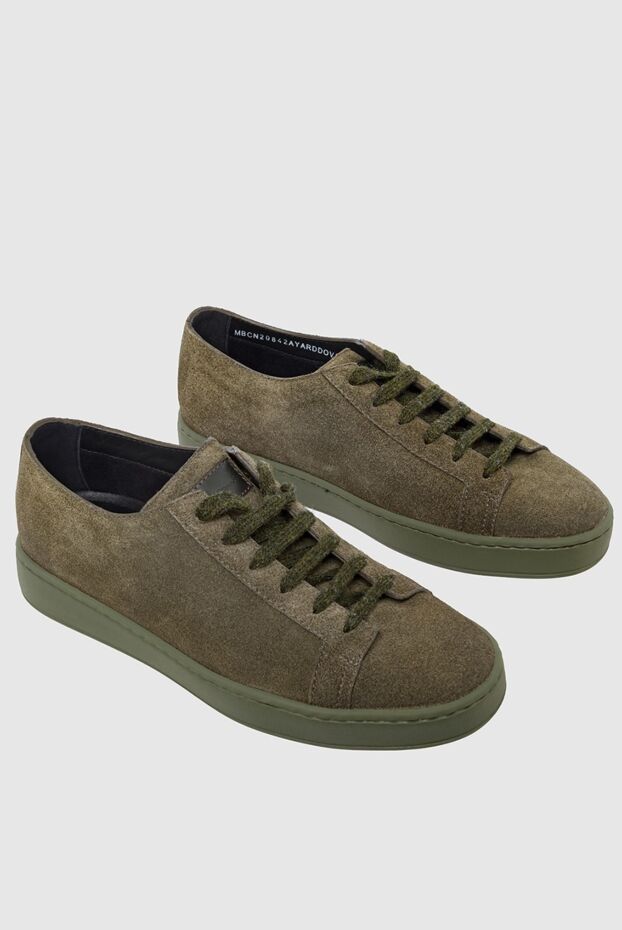 Santoni green nubuck sneakers for men 161951 - photo 3