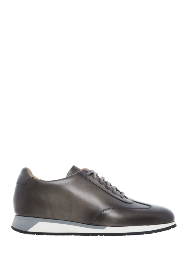 Santoni hand-dyed sneakers made from soft calfskin with a low profile and simple lacing 161960 - photo 1