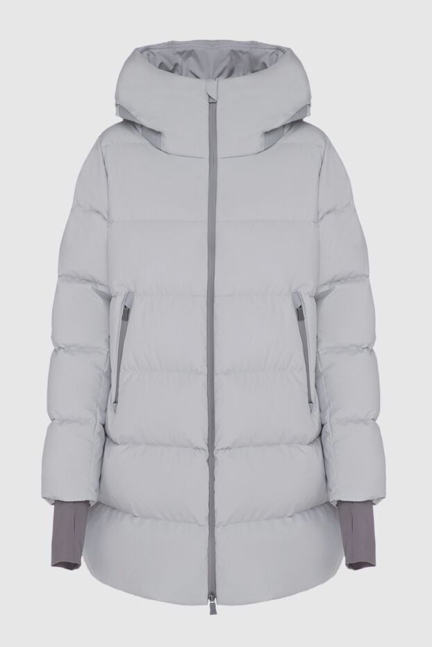 Herno women's straight cut gray down jacket with zipped pockets 161972 - photo 1