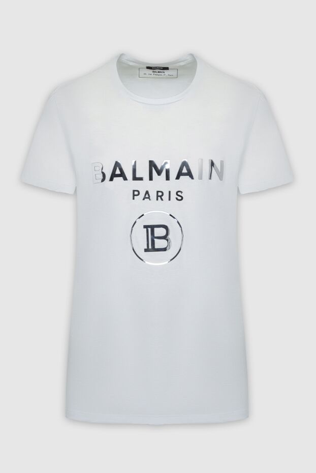 Balmain man white cotton t-shirt for men buy with prices and photos 161983 - photo 1