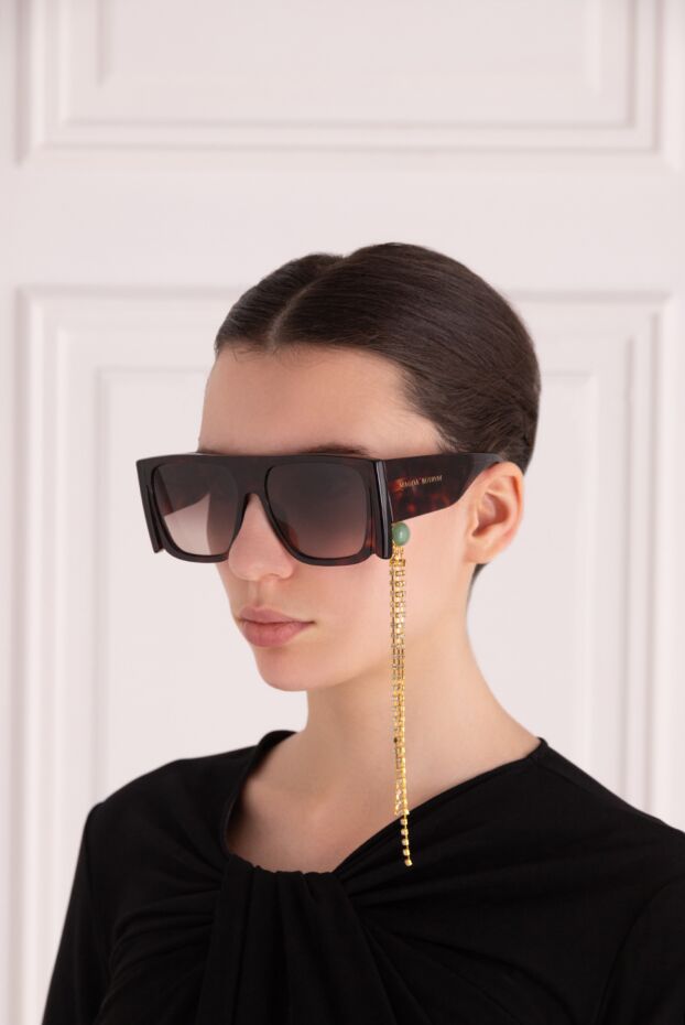 Linda Farrow women's square brown sunglasses for sun protection 161989 - photo 3