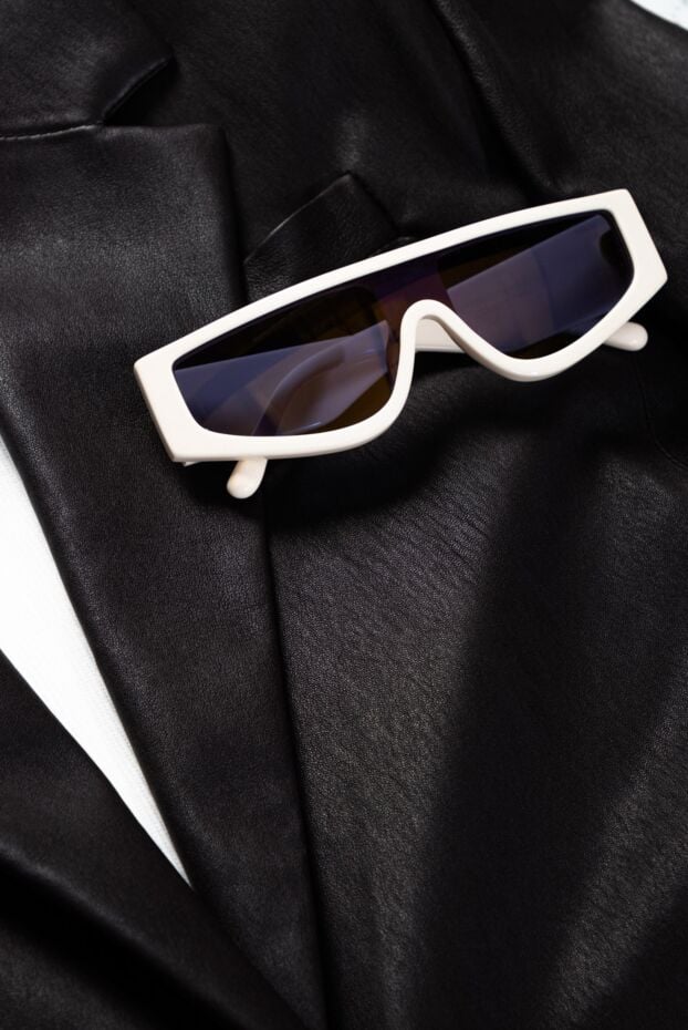 Linda Farrow sunglasses with panoramic blue lens and cream frame 161992 - photo 2