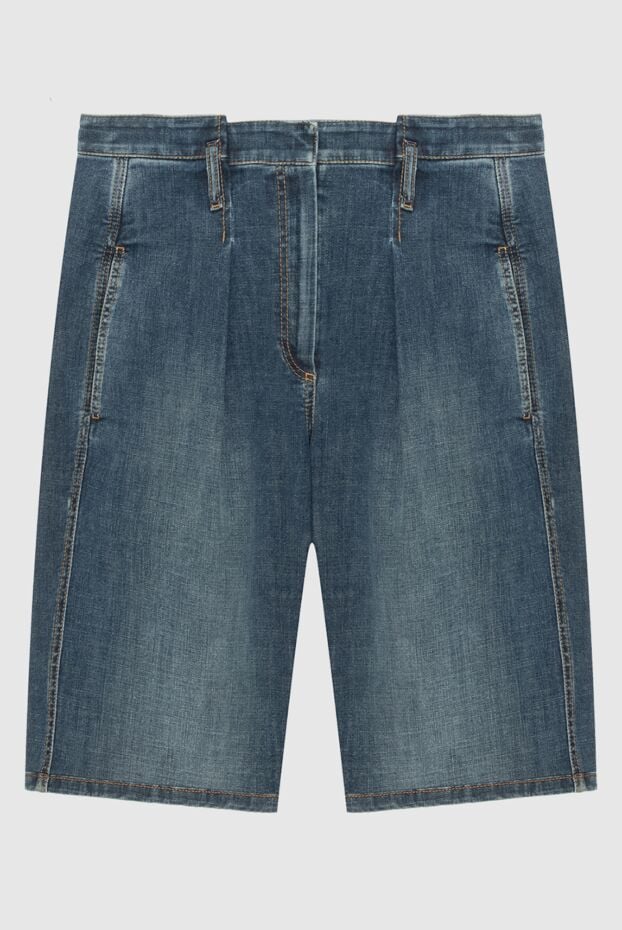 Brunello Cucinelli elegant denim shorts with pleats and a slight fade effect 161995 - photo 1
