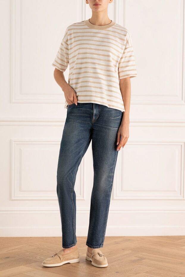 Celine women's blue jeans with mid-rise 162009 - photo 2