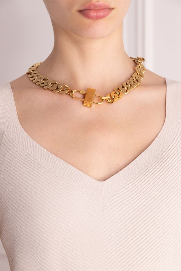 Givenchy women's golden chain necklace with a massive clasp 162010 - photo 3