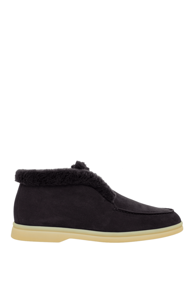 Loro Piana loafers women's nubuck and fur black 162050 - photo 1