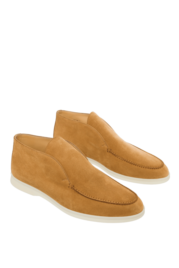 Loro Piana caramel suede loafers with white sole and high top 162115 - photo 3