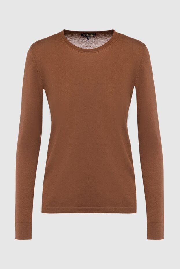 Loro Piana plain brown cashmere crew neck jumper 162123 - photo 1