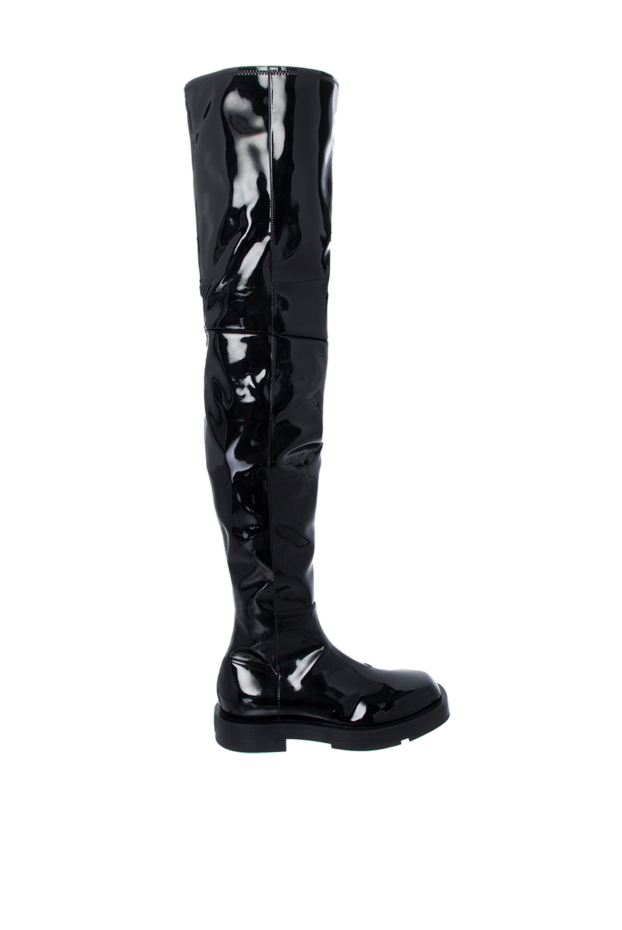Givenchy thigh-high boots women's patent leather high with chunky sole black 162176 - photo 1