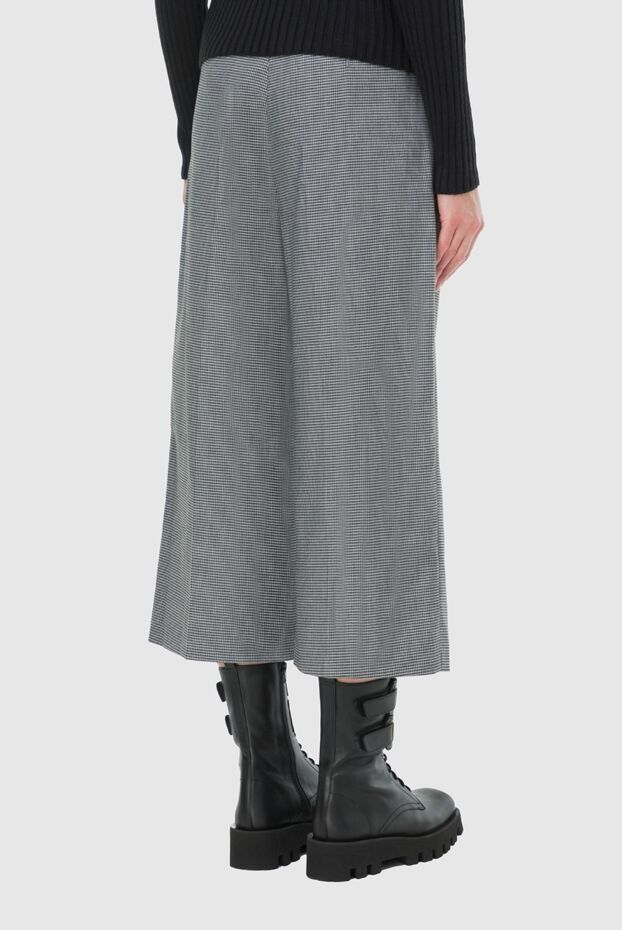 MSGM women's cropped pants with logo gray 162286 - photo 3