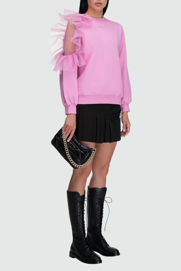 MSGM женские свитшот из хлопка розовый женский купить с ценами и фото 162299 - фото 2