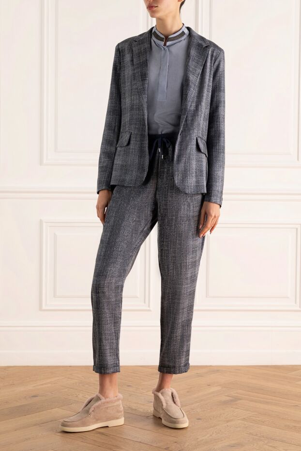 Rocco Ragni woman women's blue trouser suit buy with prices and photos 162303 - photo 2