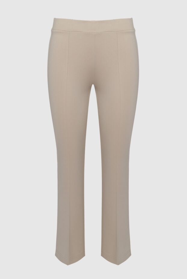 Rocco Ragni trousers made of smooth fabric in milky color with decorative stitching on the front 162305 - photo 1