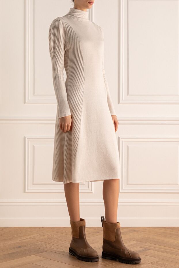 D.Exterior a knit dress with a textured pattern and a high collar. 162318 - photo 3