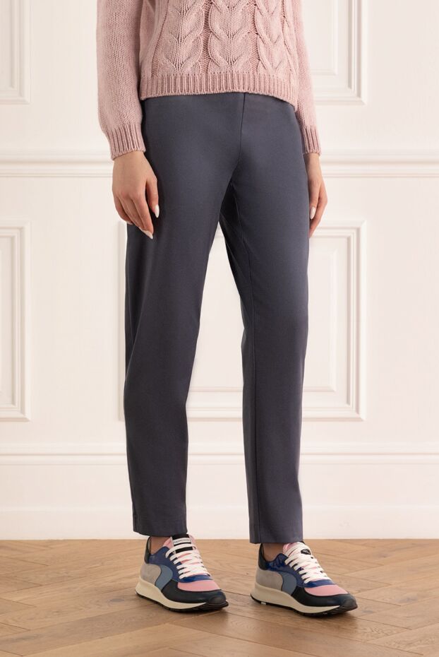 D.Exterior women's pants with ties blue 162331 - photo 3