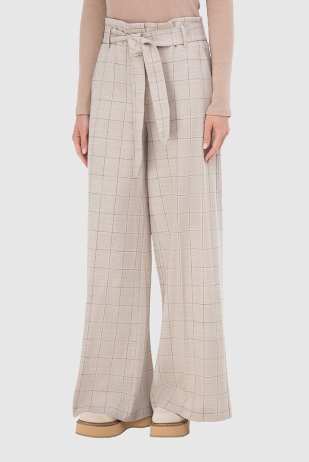 D.Exterior женские брюки из шерсти бежевые женские купить с ценами и фото 162336 - фото 2