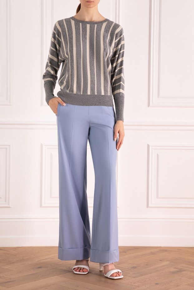 D.Exterior woman blue wool pants trousers for women buy with prices and photos 162341 - photo 2