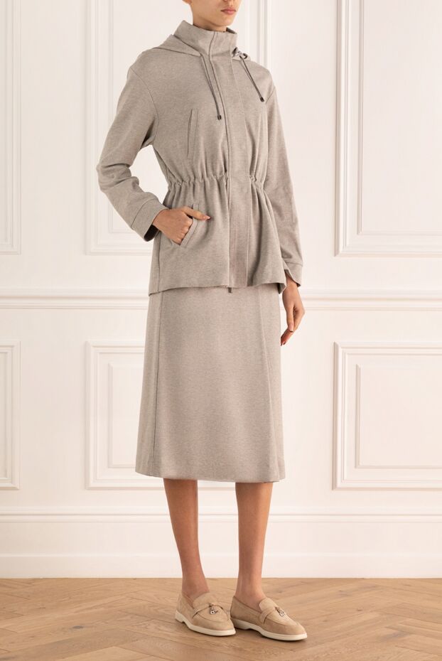 Tonet women's suit with a hood and a skirt made of soft knitwear 162349 - photo 3