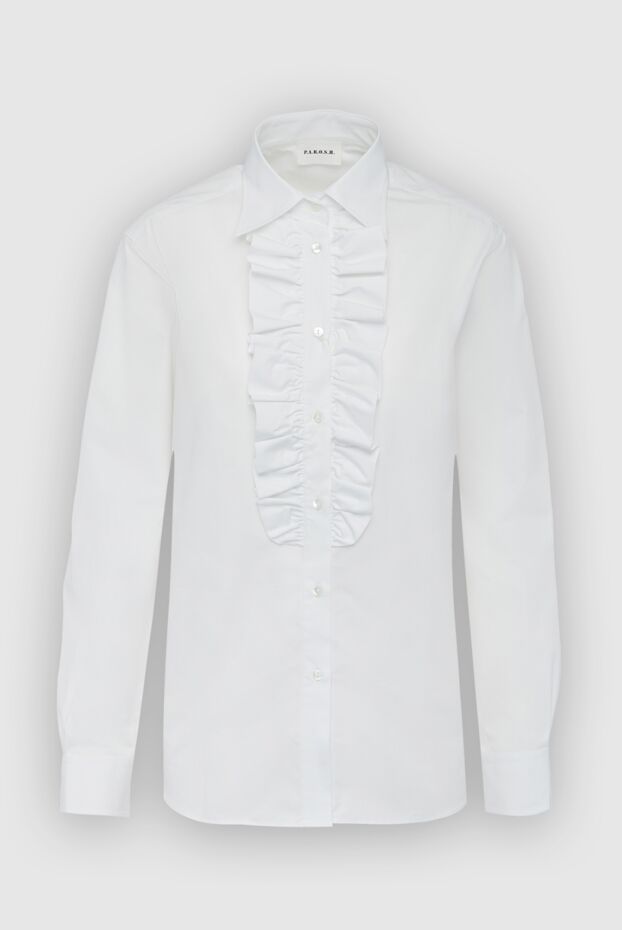 P.A.R.O.S.H. женские блуза из хлопка белая женская купить с ценами и фото 162398 - фото 1