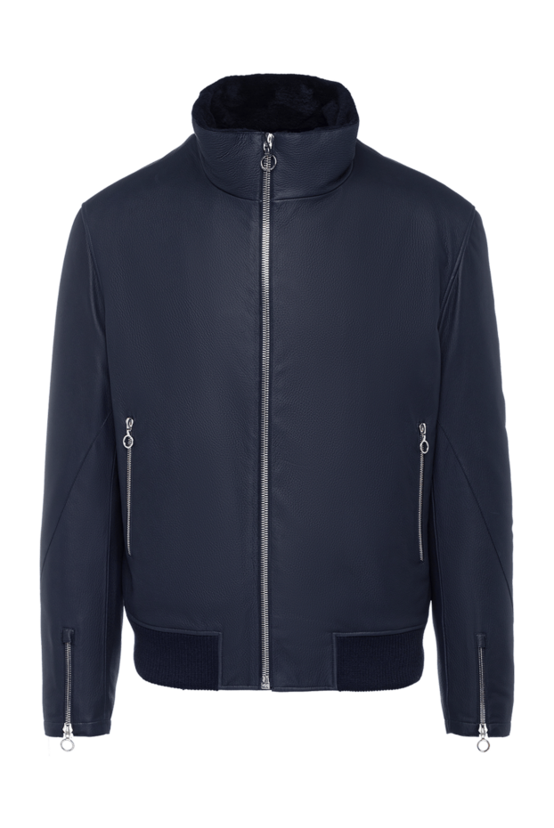 Seraphin man blue leather jacket for men buy with prices and photos 162455 - photo 1