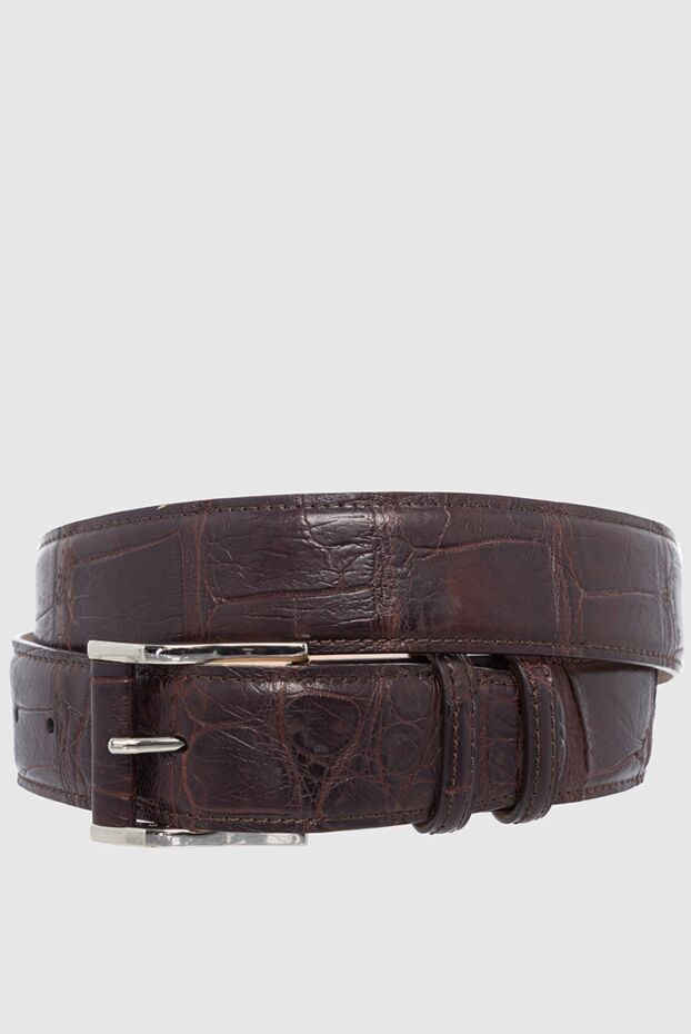 Cesare di Napoli man crocodile leather belt burgundy for men buy with prices and photos 162502 - photo 1