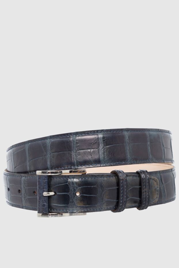 Cesare di Napoli man crocodile leather belt blue for men buy with prices and photos 162505 - photo 1