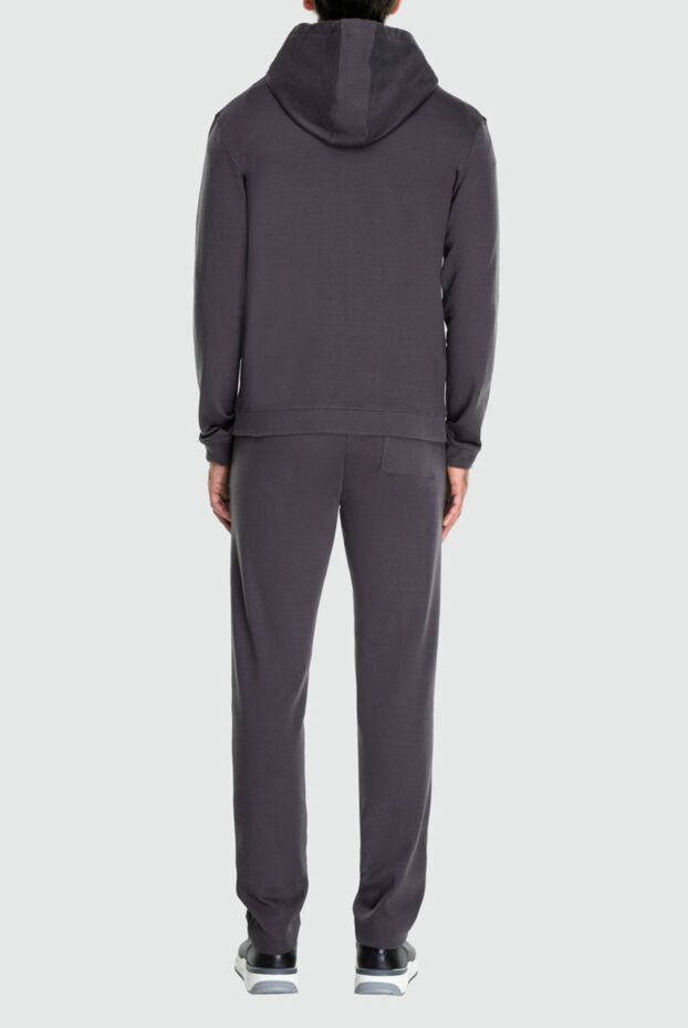 Cesare di Napoli mens dark grey cotton knit tracksuit with hood 162520 - photo 3