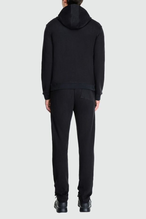 Cesare di Napoli black men's cotton tracksuit with hood and zipper 162522 - photo 3