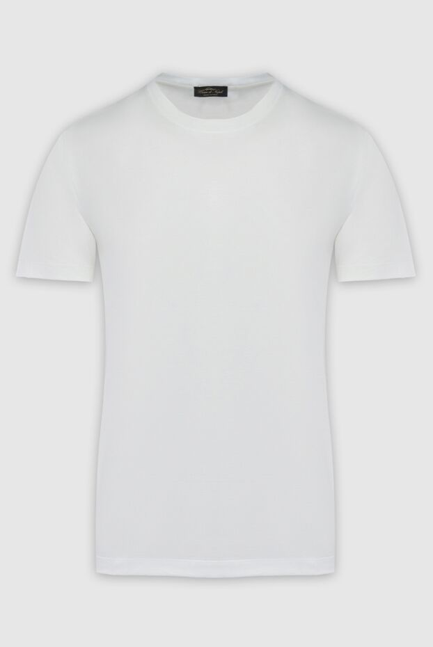 Cesare di Napoli мужские футболка из хлопка белая мужская купить с ценами и фото 162524 - фото 1